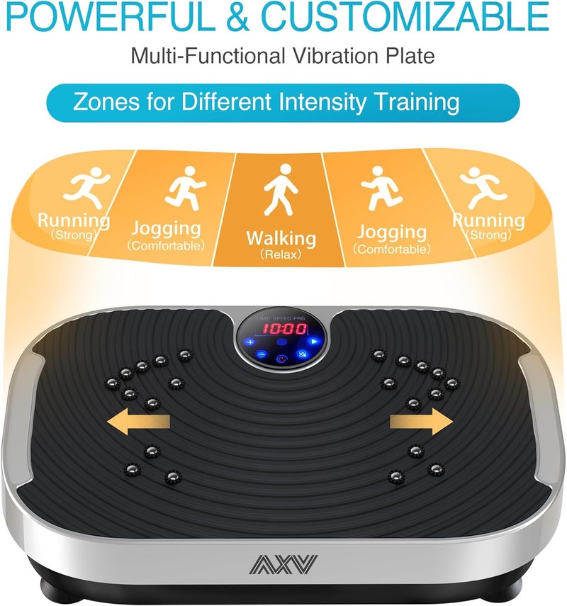 AXV Vibration Plate Exercise Machine Whole Body Workout Vibrate Fitness Platform Lymphatic Drainage Machine for Weight Loss Shaping Toning Wellness Home Gyms Workout - Image 5